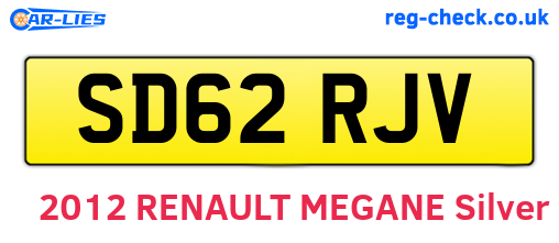 SD62RJV are the vehicle registration plates.