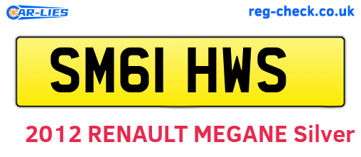 SM61HWS are the vehicle registration plates.