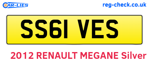 SS61VES are the vehicle registration plates.