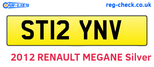 ST12YNV are the vehicle registration plates.