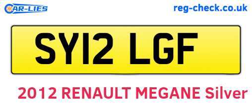 SY12LGF are the vehicle registration plates.