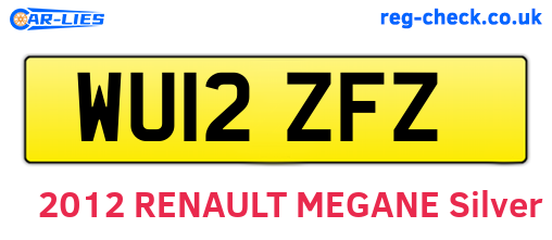 WU12ZFZ are the vehicle registration plates.