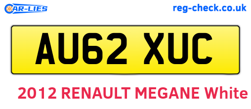 AU62XUC are the vehicle registration plates.