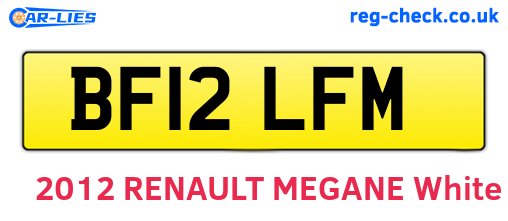 BF12LFM are the vehicle registration plates.