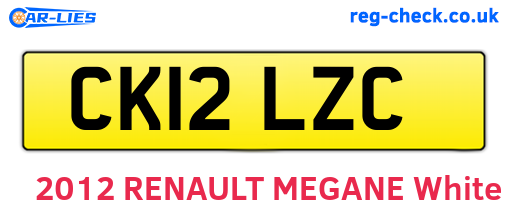 CK12LZC are the vehicle registration plates.