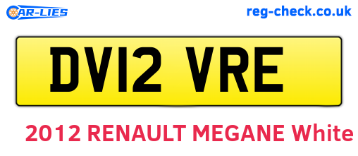 DV12VRE are the vehicle registration plates.