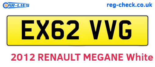 EX62VVG are the vehicle registration plates.
