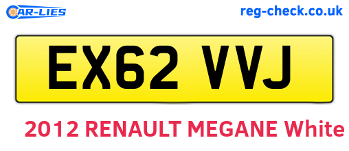 EX62VVJ are the vehicle registration plates.