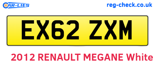 EX62ZXM are the vehicle registration plates.