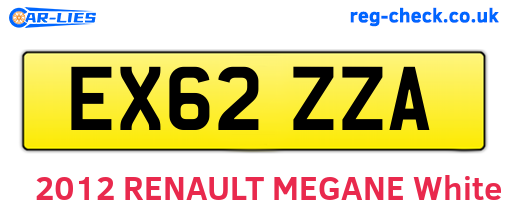 EX62ZZA are the vehicle registration plates.