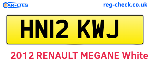 HN12KWJ are the vehicle registration plates.
