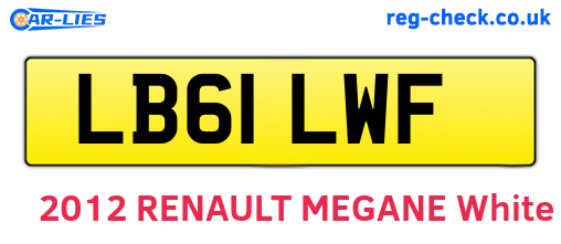 LB61LWF are the vehicle registration plates.