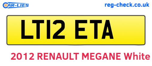 LT12ETA are the vehicle registration plates.