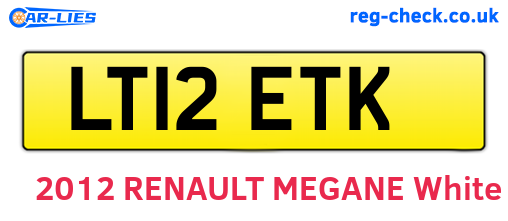 LT12ETK are the vehicle registration plates.