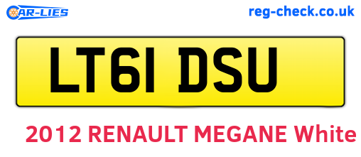 LT61DSU are the vehicle registration plates.