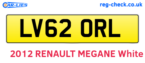 LV62ORL are the vehicle registration plates.