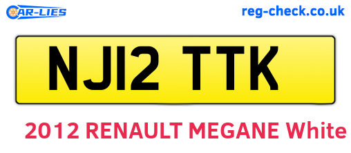 NJ12TTK are the vehicle registration plates.