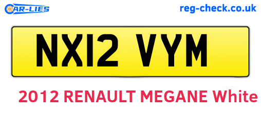NX12VYM are the vehicle registration plates.