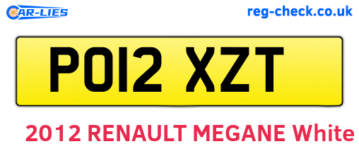 PO12XZT are the vehicle registration plates.