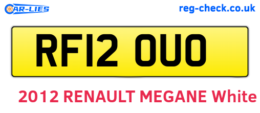 RF12OUO are the vehicle registration plates.