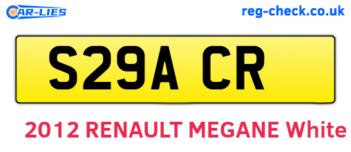 S29ACR are the vehicle registration plates.