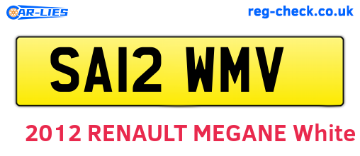 SA12WMV are the vehicle registration plates.
