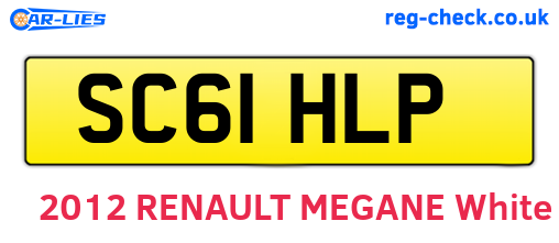 SC61HLP are the vehicle registration plates.