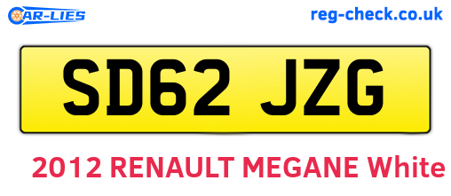 SD62JZG are the vehicle registration plates.