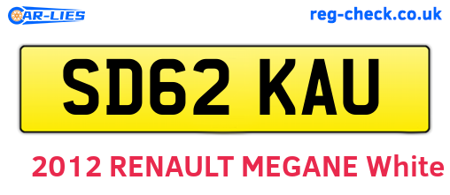 SD62KAU are the vehicle registration plates.