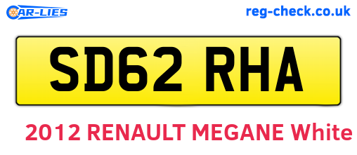 SD62RHA are the vehicle registration plates.