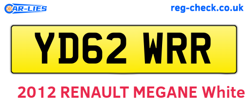 YD62WRR are the vehicle registration plates.