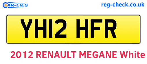 YH12HFR are the vehicle registration plates.