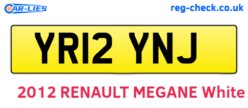 YR12YNJ are the vehicle registration plates.