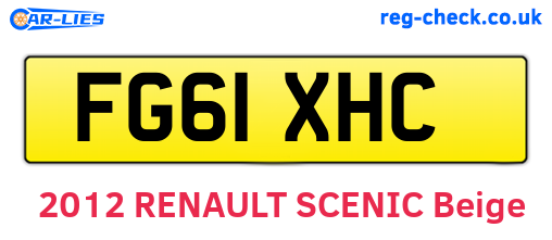 FG61XHC are the vehicle registration plates.