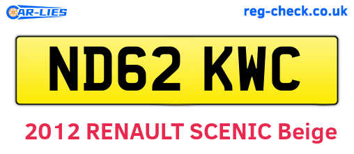ND62KWC are the vehicle registration plates.