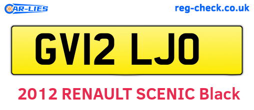 GV12LJO are the vehicle registration plates.