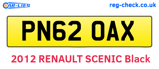 PN62OAX are the vehicle registration plates.
