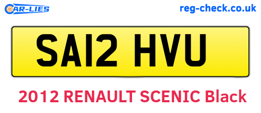 SA12HVU are the vehicle registration plates.