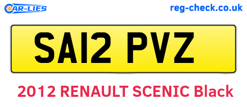 SA12PVZ are the vehicle registration plates.