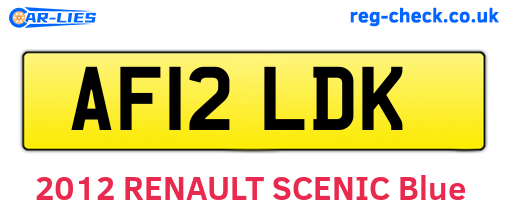 AF12LDK are the vehicle registration plates.