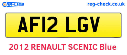 AF12LGV are the vehicle registration plates.