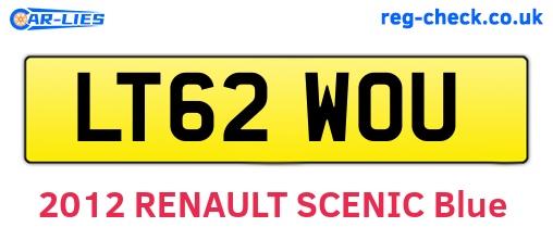 LT62WOU are the vehicle registration plates.