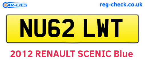 NU62LWT are the vehicle registration plates.
