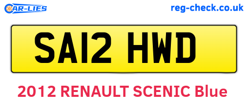 SA12HWD are the vehicle registration plates.