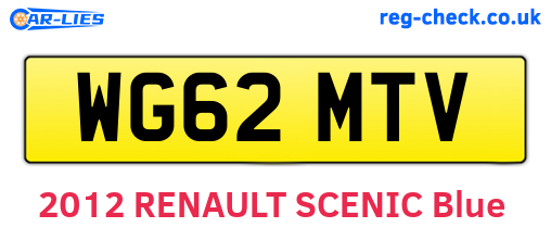 WG62MTV are the vehicle registration plates.