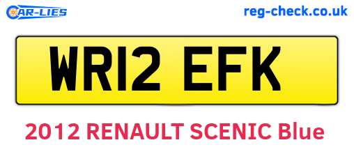 WR12EFK are the vehicle registration plates.