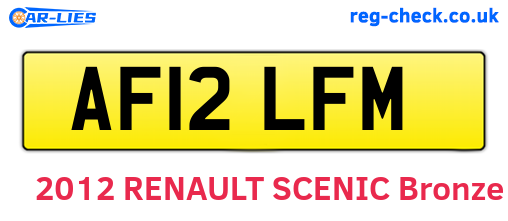 AF12LFM are the vehicle registration plates.