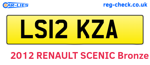 LS12KZA are the vehicle registration plates.