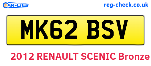 MK62BSV are the vehicle registration plates.