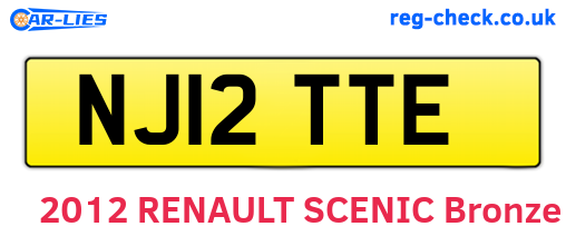 NJ12TTE are the vehicle registration plates.